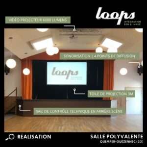 Loops intégration Son et image salle polyvalente bretagne